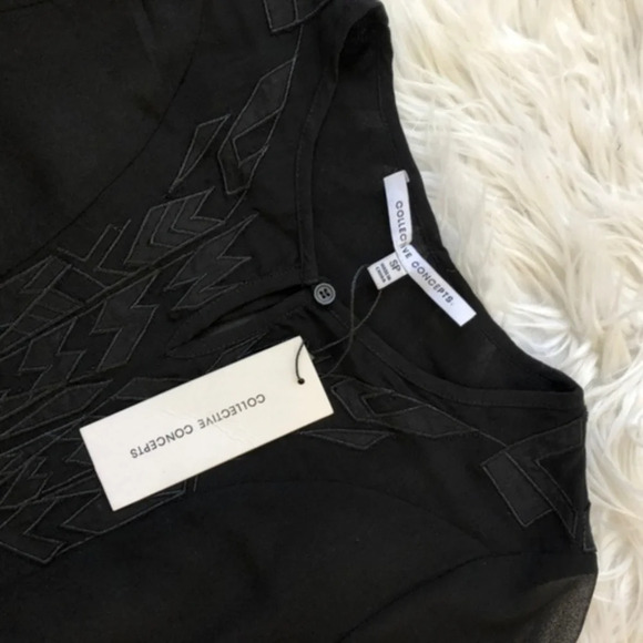 Collective Concepts Stitch Fix NWT Black Blouse - Picture 5 of 6